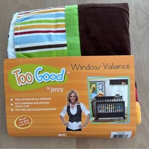 Window Valance. Adorable Children’s.  Too Good Brand 58 x 14 Inches. Brand New.